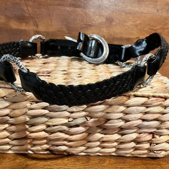 Brighton Black Braided Boho Belt, 34 L - Picture 5 of 5